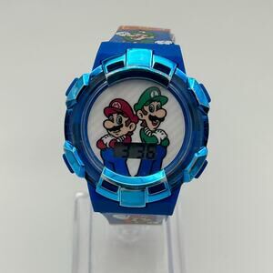 Accutime Super Mario Digital Watch Blue Bezel Working
